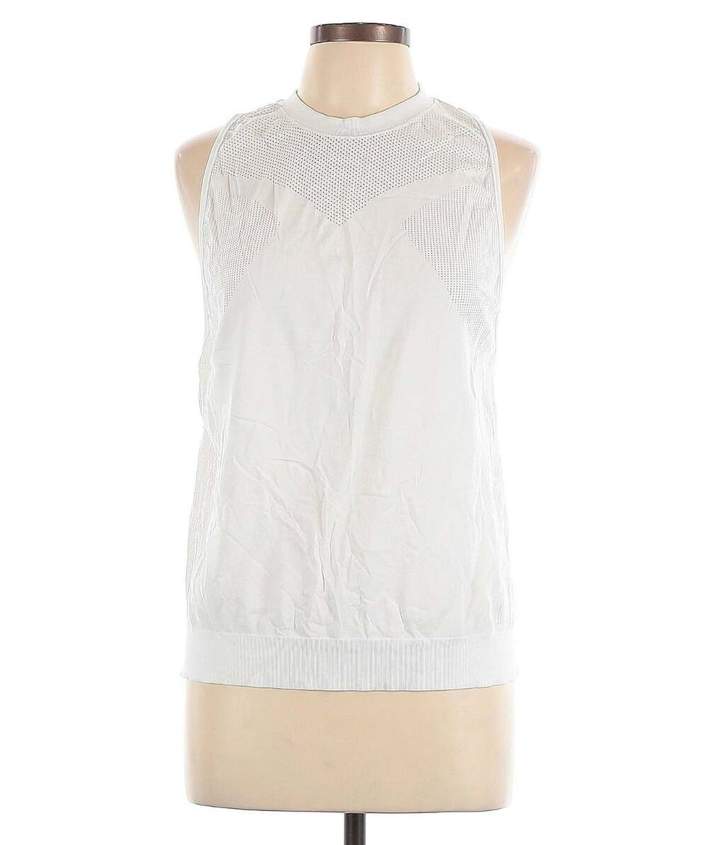Varley ogden White Mesh Knit Tank Top Size Large